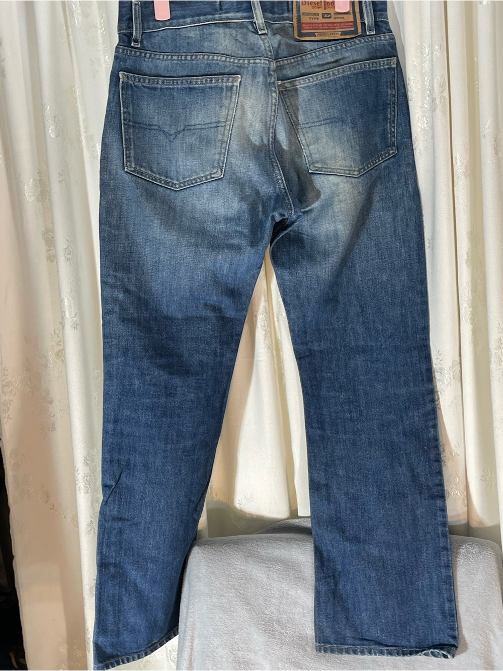 Diesel Faded Blue Straight Jeans - Picture 8 of 10